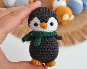 Keychain baby penguin - amigurumi penguin pattern, Amigurumi doll patterns