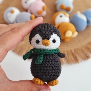 Keychain baby penguin - amigurumi penguin pattern, Amigurumi doll patterns