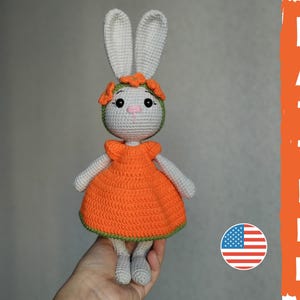 Osterhasen Dekor Amigurumi Anleitung - Häkelanleitung Osterhase PDF in englisch - Häkelanleitung, Stofftier Anleitung, Häkelanleitung