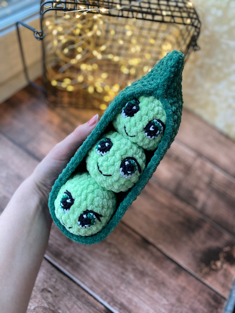 Funny Peas in a Pod Crochet Pattern Amigurumi Food Etsy