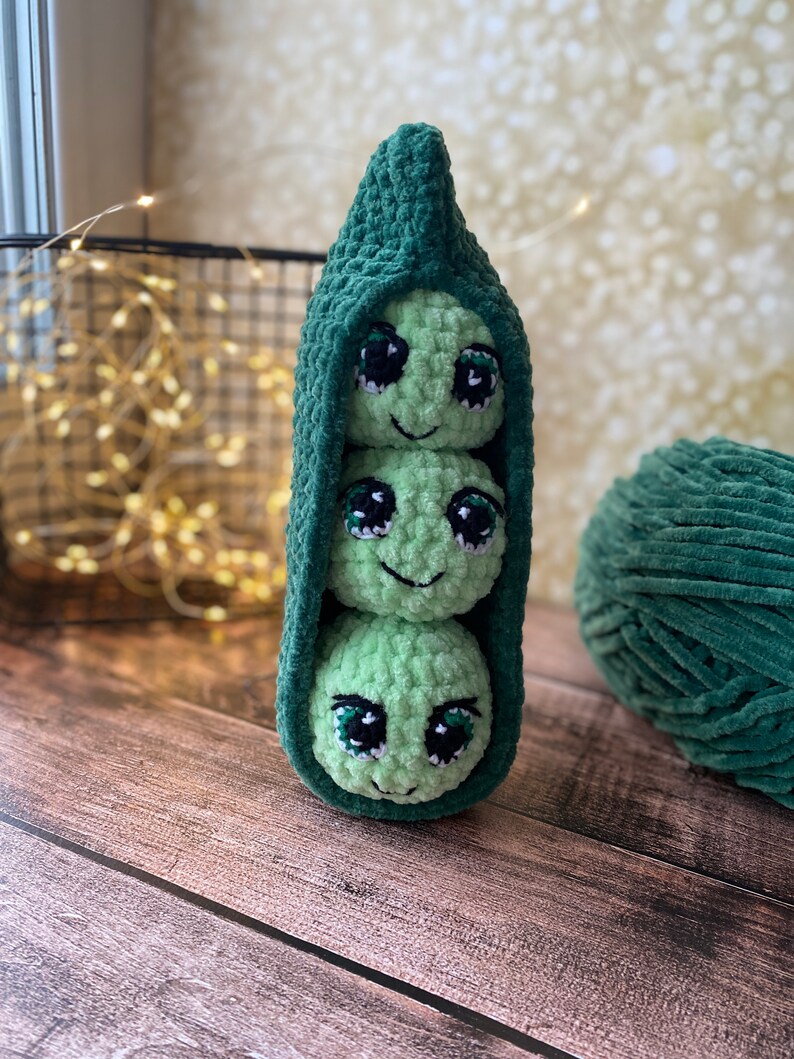 Funny Peas in a Pod Crochet Pattern Amigurumi Food Etsy