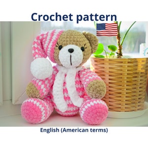 Bear crochet pattern - crochet animals - amigurumi pattern - Crochet patterns toys