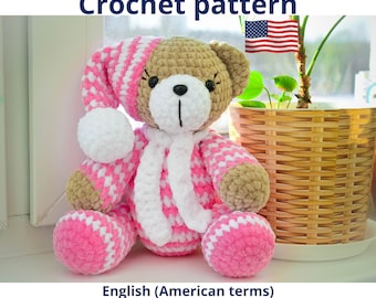 Bear crochet pattern - crochet animals - amigurumi pattern - Crochet patterns toys