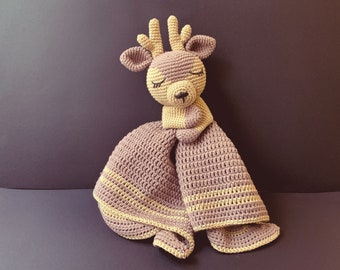 DEER Lovey Crochet Pattern | Security Blanket Toy | Amigurumi Comforter Cuddle Toy | PDF Easy Crochet Pattern | Lovey toy patterns