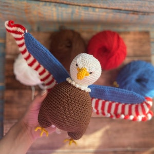 American Eagle crochet pattern, Symbol of America, Independence Day on July 4th , Crochet patterns image 5