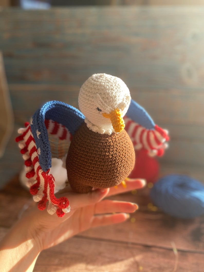 American Eagle crochet pattern, Symbol of America, Independence Day on July 4th , Crochet patterns image 6