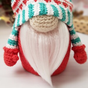 Jultomte-virkat mönster, Amigurumi-leksaksmönster, Jultomte-tomtemönster, Handledning för vinterlovstomtar, Amigurumi-mönster bild 9