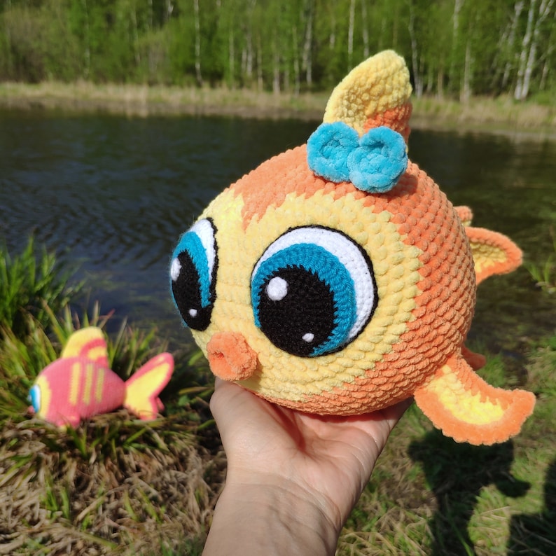 FISH CROCHET PATTERN, Amigurumi Cuddle Fish With Big Eyes, Plush Fish ...
