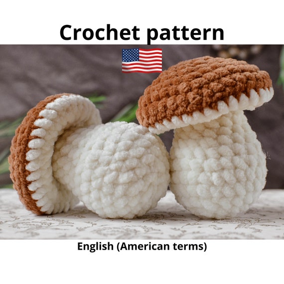 Mushroom Crochet Plush Pattern, Crochet Patterns Mushroom Plush, Mushroom  Plushie Amigurumi Pattern, Kawaii Amigurumi Mushroom Pillow Pdf 
