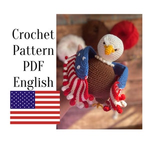 American Eagle crochet pattern, Symbol of America, Independence Day on July 4th , Crochet patterns image 1