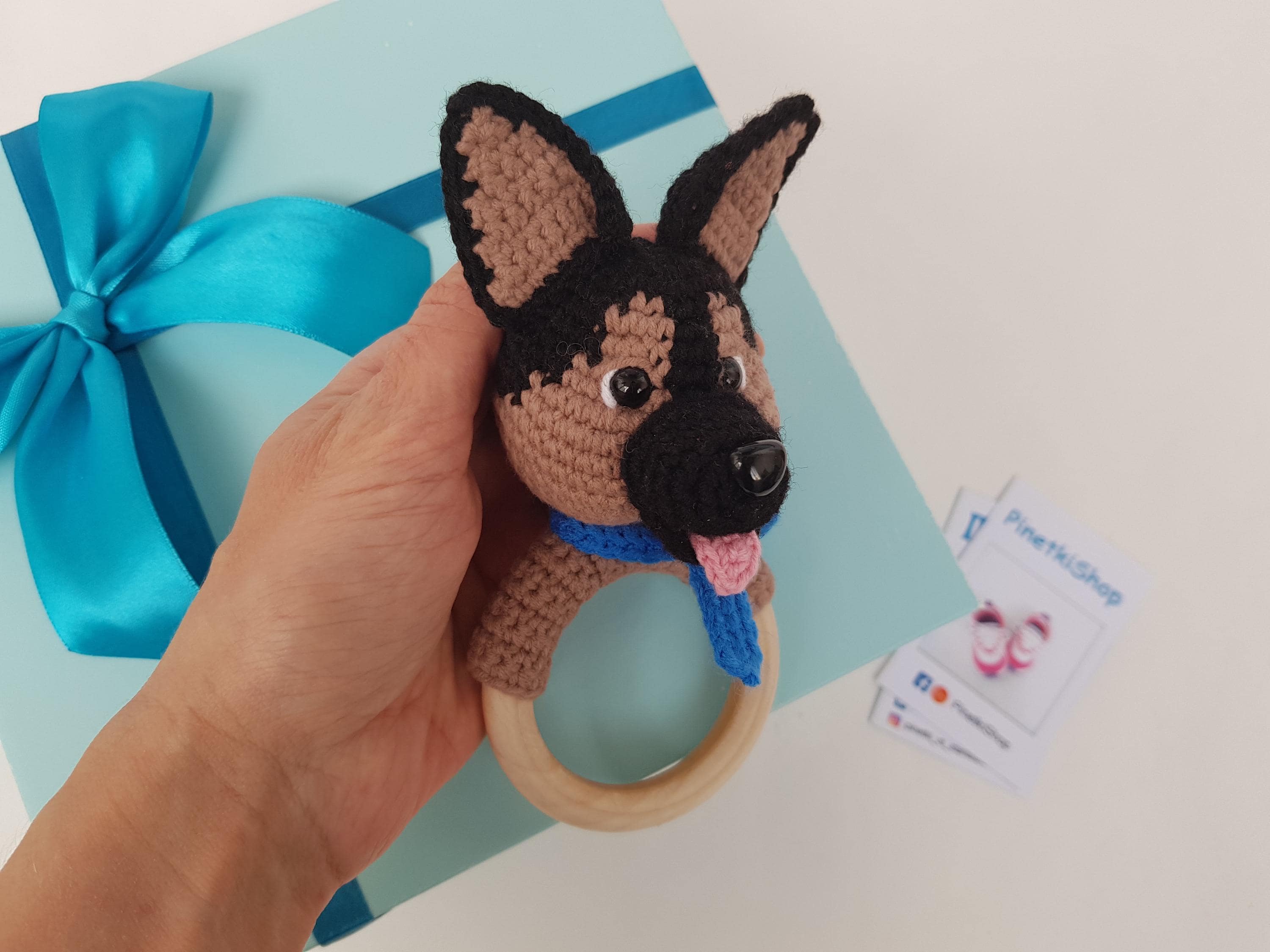 Crochet Pattern Baby Rattle Dog German Shepherd, Amigurumi Crochet ...