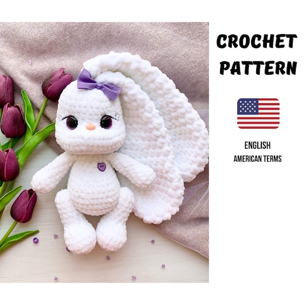 Crochet PATTERN bunny / Crochet bunny amigurumi pattern / Plush bunny / Amigurumi rabbit / Cute animals pattern /  Crochet animal pattern