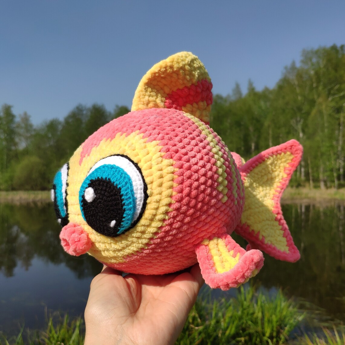 FISH CROCHET PATTERN, Amigurumi Cuddle Fish With Big Eyes, Plush Fish ...