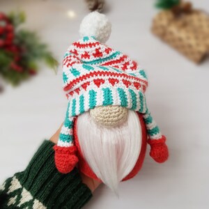 Jultomte-virkat mönster, Amigurumi-leksaksmönster, Jultomte-tomtemönster, Handledning för vinterlovstomtar, Amigurumi-mönster bild 10