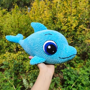 CROCHET DOLPHIN PATTERN, Plush Baby Dolphin amigurumi Pdf pattern, Sea animals, Ocean creatures, Plush crochet toys