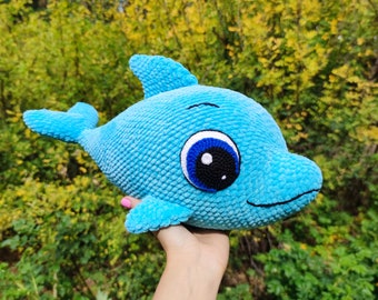 CROCHET DOLPHIN PATTERN, Plush Baby Dolphin amigurumi Pdf pattern, Sea animals, Ocean creatures, Plush crochet toys