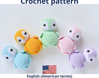 Amigurumi Penguin crochet pattern, crochet animals, pdf easy crochet pattern, Crochet patterns toys
