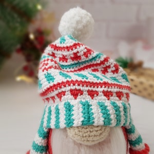 Jultomte-virkat mönster, Amigurumi-leksaksmönster, Jultomte-tomtemönster, Handledning för vinterlovstomtar, Amigurumi-mönster bild 8