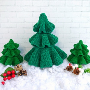 Crochet Christmas Tree Pattern, Amigurumi Xmas Tree, Crochet Fir Tree tutorial, Christmas Home Decor Plush crochet toys