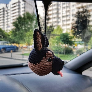 Mönster för virkad nyckelring, söta biltillbehör hund schäfer, mönster för inredningstillbehör, amigurumimönster bild 8