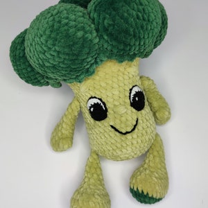 CROCHET BROCCOLI PATTERN, Amigurumi crochet cute vegetables with eyes pattern, Cute cauliflower, Plush crochet toy image 6