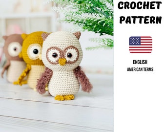 Owl crochet pattern / Crochet owl / Owl pattern / Amigurumi pattern / Owl tutorial / Amigurumi Pattern PDF Download/Crochet animals patterns