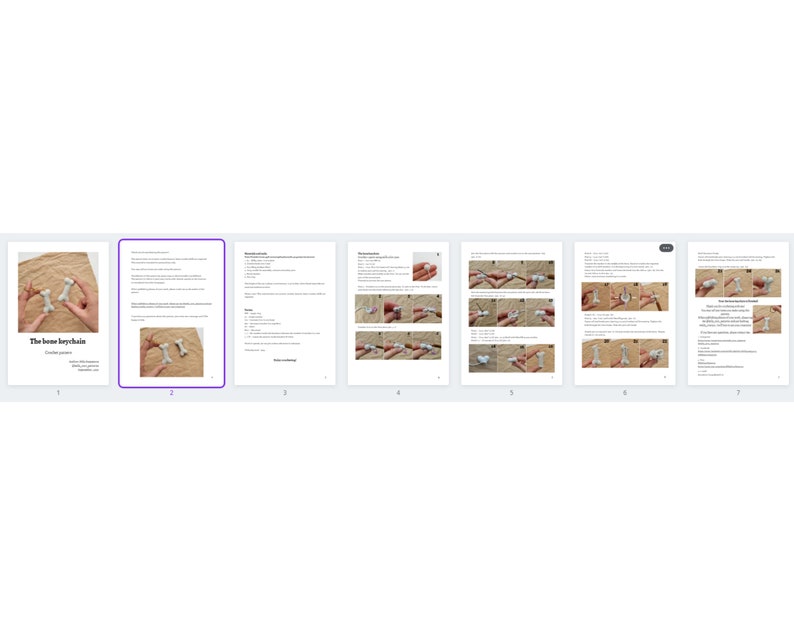 May include: A seven-page instruction booklet for making a bone-shaped keychain. The booklet includes a title page, materials list, instructions, and images of the finished product.