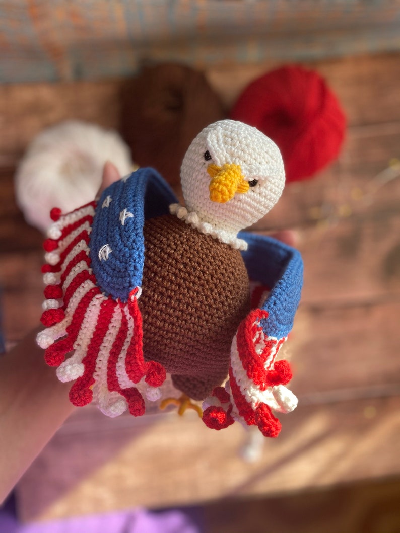 American Eagle crochet pattern, Symbol of America, Independence Day on July 4th , Crochet patterns image 4