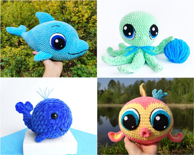 FISH CROCHET PATTERN, Amigurumi Cuddle Fish With Big Eyes, Plush Fish ...