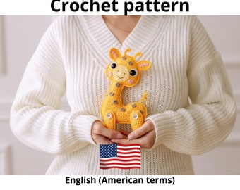 Giraffe Crochet Amigurumi Pattern PDF - zoo animals - giraffe toy (English) Crochet pattern toys