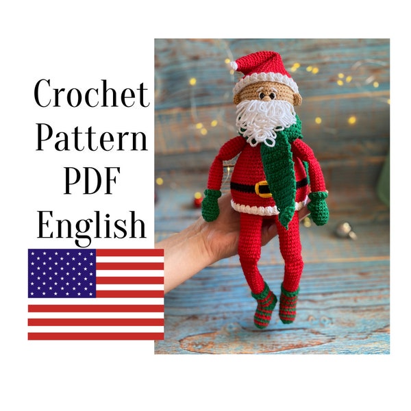 Santa Claus Crochet Pattern, Christmas Doll, Christmas Decor, Crochet Patterns