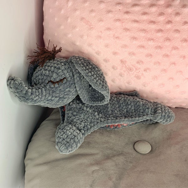 ELEPHANT Plush Lovey Crochet Pattern | Security Blanket Toy | Amigurumi Comforter Cuddle Toy | PDF Easy Crochet Pattern | Lovey toy patterns