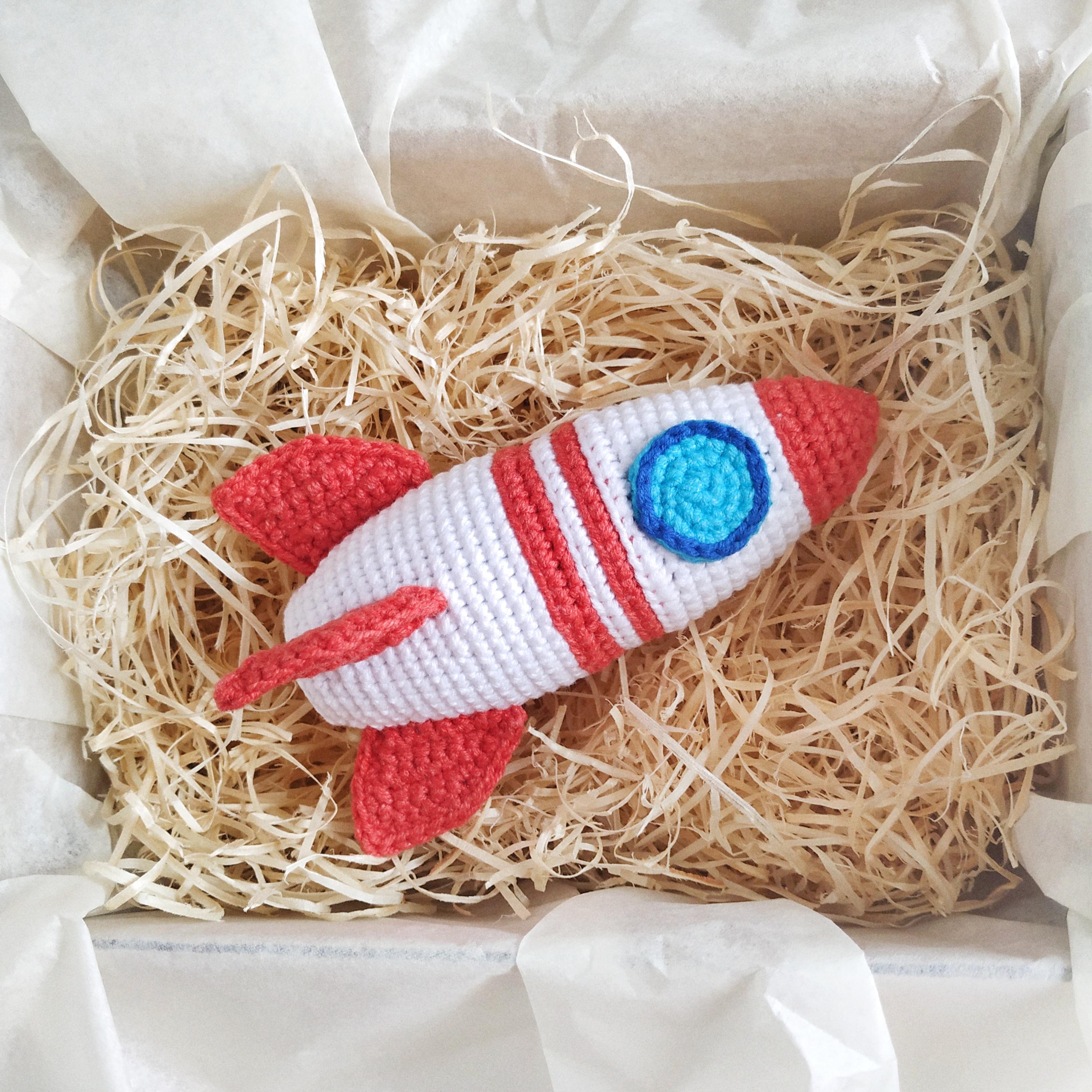 Rocket Easy Pattern Rocket Crochet Pattern PDF in English , Amigurumi Space Ship Crochet ...