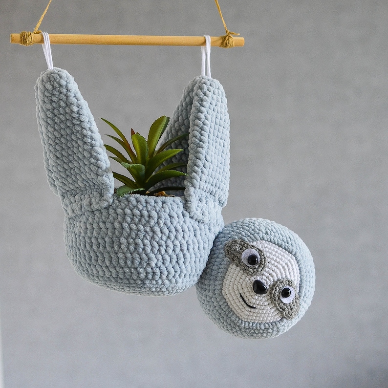 Sloth Planter Amigurumi Crochet Pattern PDF Tutorial | Etsy