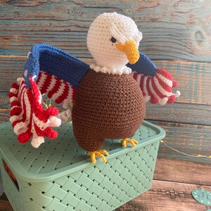 American Eagle crochet pattern, Symbol of America, Independence Day on July 4th , Crochet patterns image 2