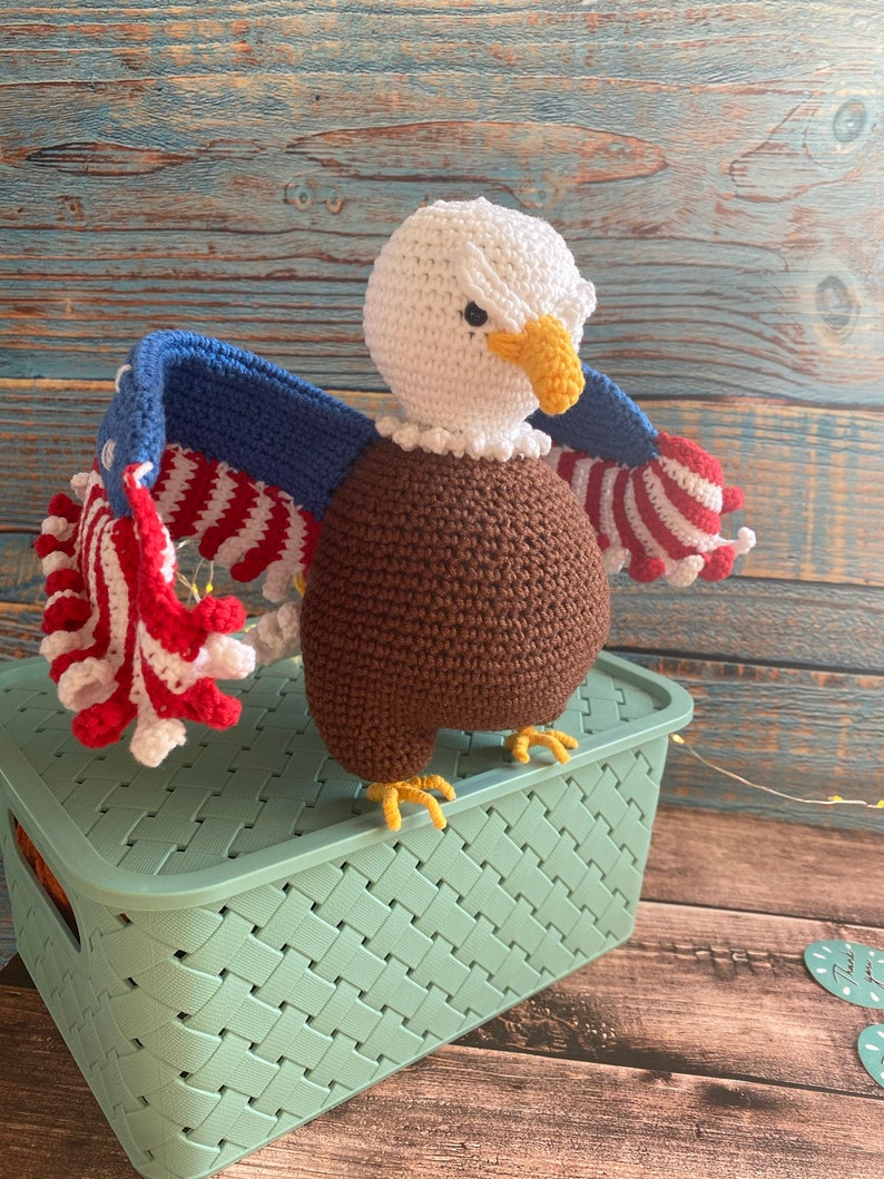 American Eagle crochet pattern, Symbol of America, Independence Day on July 4th , Crochet patterns image 2