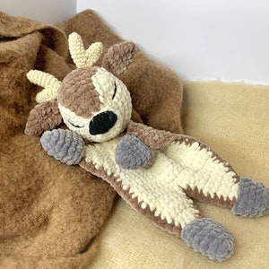 DEER Plush Lovey Crochet Pattern | Security Blanket Toy | Amigurumi Comforter Cuddle Toy | PDF Easy Crochet Pattern | Lovey toy patterns