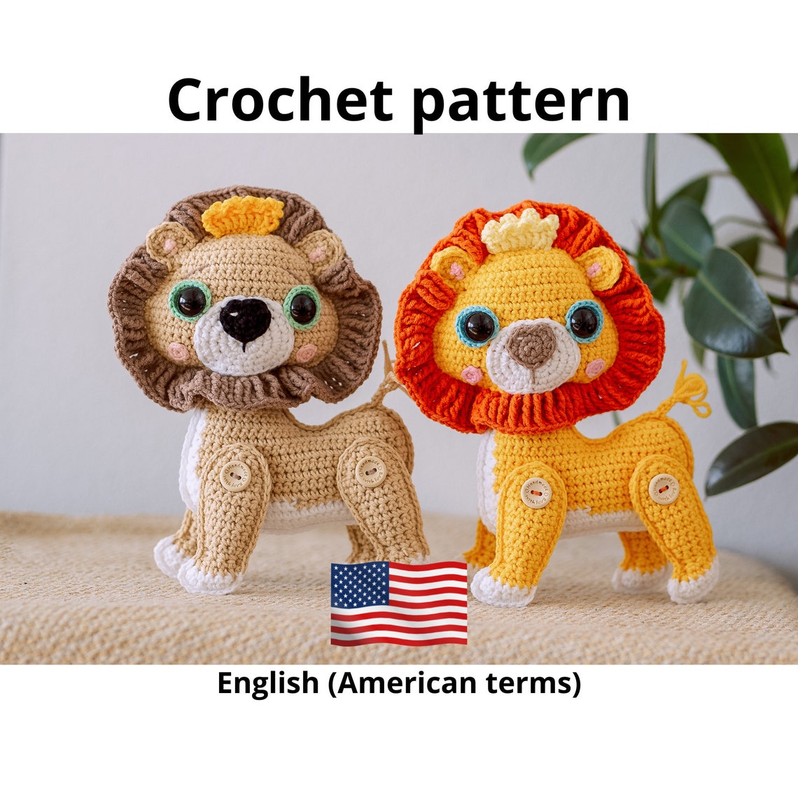 Lion Crochet Pattern - Amigurumi Patterns Pdf Tutorial - Lion Amigurumi ...