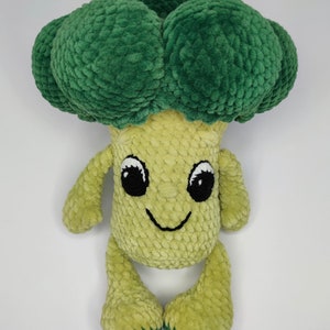 CROCHET BROCCOLI PATTERN, Amigurumi crochet cute vegetables with eyes pattern, Cute cauliflower, Plush crochet toy image 3