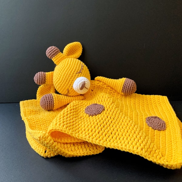 GIRAFFE Lovey Crochet Pattern | Security Blanket Toy | Amigurumi Comforter Cuddle Toy | PDF Easy Crochet Pattern | Lovey toy patterns