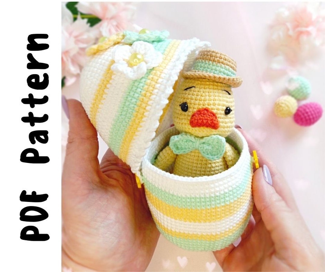 PDF Crocheted Duckling Pattern for Easter, Crochet Toy Patterns Etsy