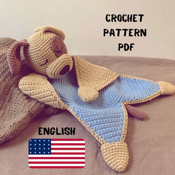 PUPPY Lovey Crochet Pattern | Security Blanket Toy | Amigurumi Comforter Cuddle Toy | PDF Easy Crochet Pattern | Lovey toy patterns