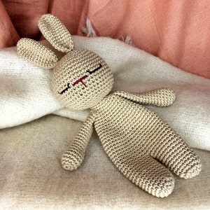 SLEEPING BUNNY Lovey Crochet Pattern | Rabbit Amigurumi Comforter Cuddle Toy | PDF Easy Crochet Pattern | Lovey toy patterns