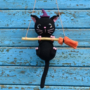 Halloween Crochet Pattern - Black Cat - Halloween cat - Amigurumi cat, Crochet patterns toys
