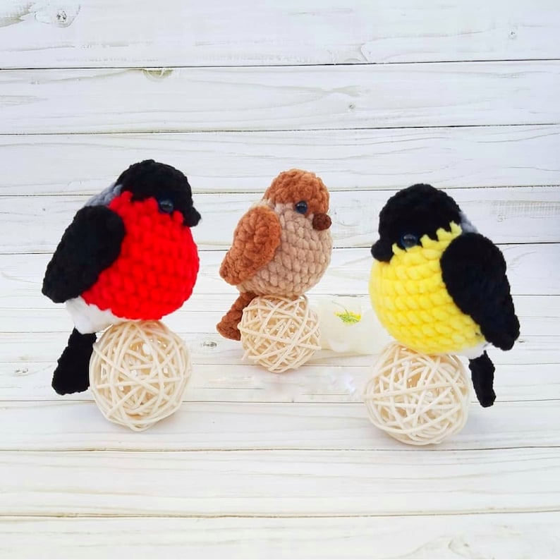 BIRD CROCHET PATTERN Amigurumi Pattern Realistic Birds - Etsy