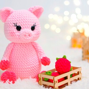 CROCHET PIG PATTERN, Amigurumi pattern plush stuff pig toy, Crochet cut animal Plush crochet toys