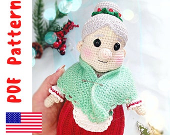 Crochet pattern granny, amigurumi granny, toy doll granny, hand made, crochet dolls for adults and children Crochet toy patterns