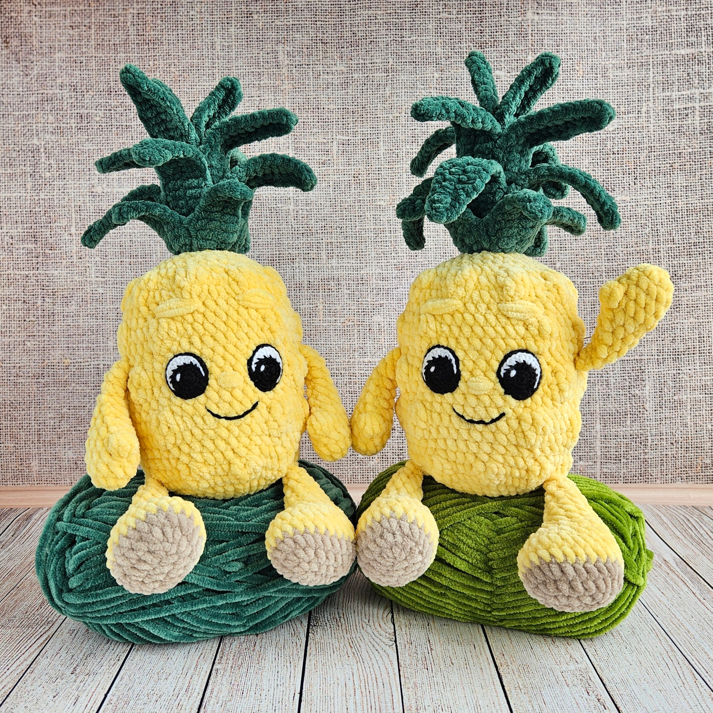 オリジナルハンドメイド カラフルパイナップル 本革 パイナップル