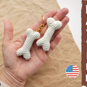 Crochet keychain pattern - human bones crochet pattern PDF in English - amigurumi pattern bone keychain, Baby toy patterns