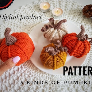 Crochet Pumpkin Pattern, Halloween crochet Pattern, Amigurumi Pattern, crochet food pattern, Amigurumi patterns